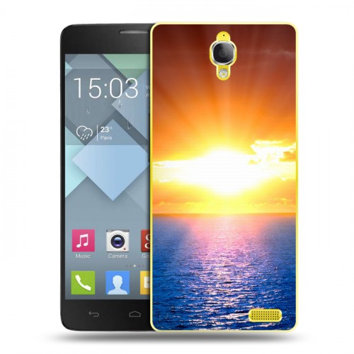 Дизайнерский пластиковый чехол для Alcatel One Touch Idol X Солнце
