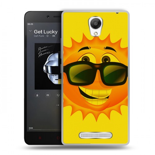 Дизайнерский пластиковый чехол для Xiaomi RedMi Note 2 Солнце