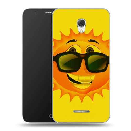 Дизайнерский пластиковый чехол для Alcatel Pop 4 Plus Солнце