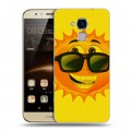 Дизайнерский пластиковый чехол для Huawei Honor 5C Солнце