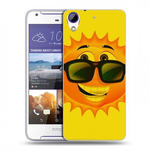 Дизайнерский пластиковый чехол для HTC Desire 830 Солнце