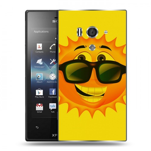 Дизайнерский пластиковый чехол для Sony Xperia acro S Солнце