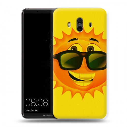 Дизайнерский пластиковый чехол для Huawei Mate 10 Солнце