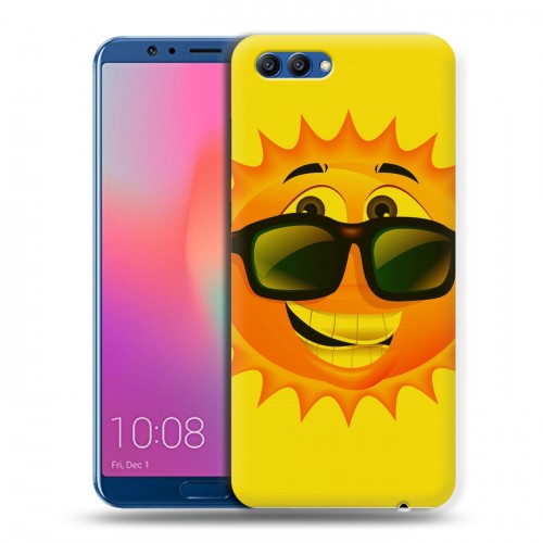 Дизайнерский пластиковый чехол для Huawei Honor View 10 Солнце