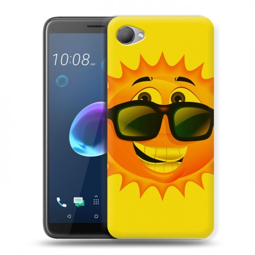 Дизайнерский пластиковый чехол для HTC Desire 12 Солнце