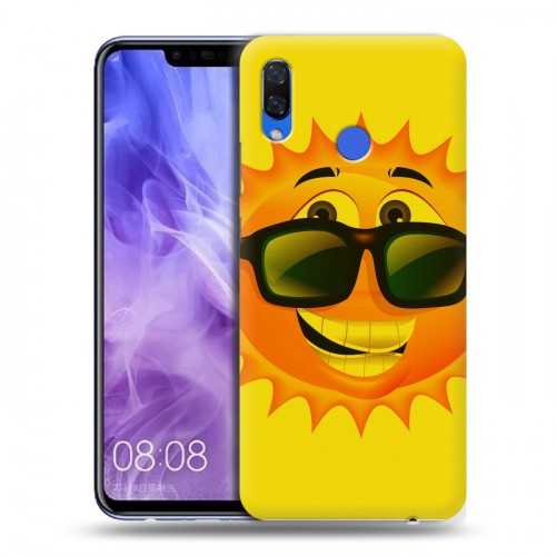 Дизайнерский пластиковый чехол для Huawei Nova 3i Солнце