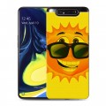 Дизайнерский пластиковый чехол для Samsung Galaxy A80 Солнце