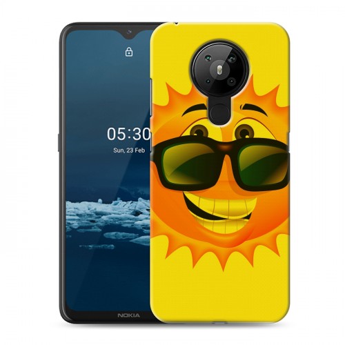 Дизайнерский пластиковый чехол для Nokia 5.3 Солнце