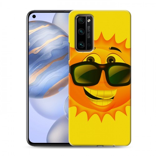 Дизайнерский пластиковый чехол для Huawei Honor 30 Солнце