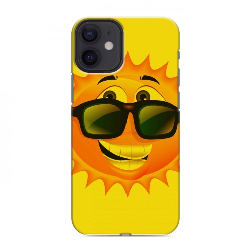 Дизайнерский пластиковый чехол для Iphone 12 Mini Солнце