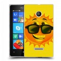 Дизайнерский пластиковый чехол для Microsoft Lumia 435 Солнце