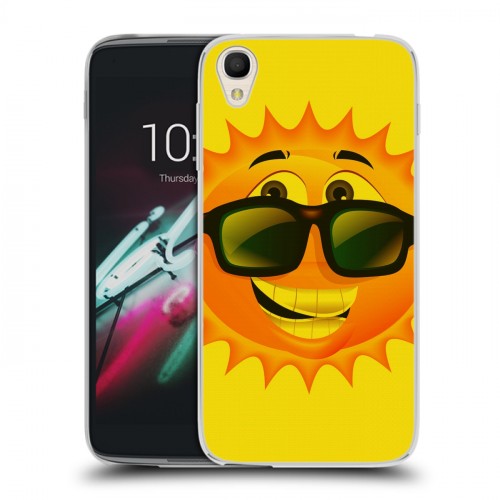 Дизайнерский пластиковый чехол для Alcatel One Touch Idol 3 (4.7) Солнце