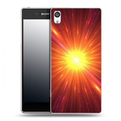 Дизайнерский пластиковый чехол для Sony Xperia E5 Солнце