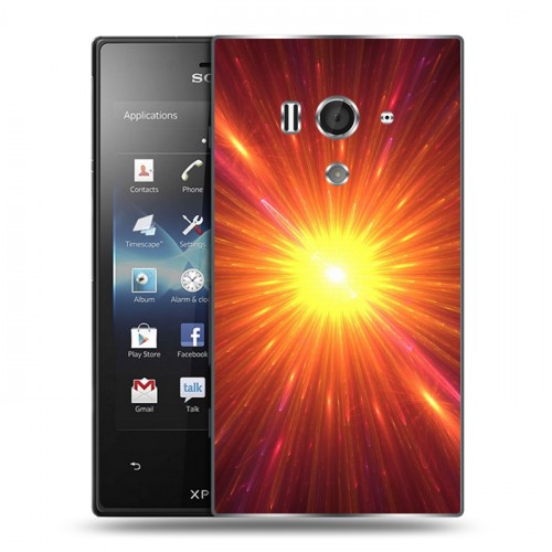 Дизайнерский пластиковый чехол для Sony Xperia acro S Солнце