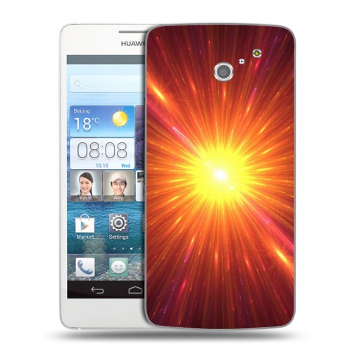 Дизайнерский пластиковый чехол для Huawei Ascend D2 Солнце