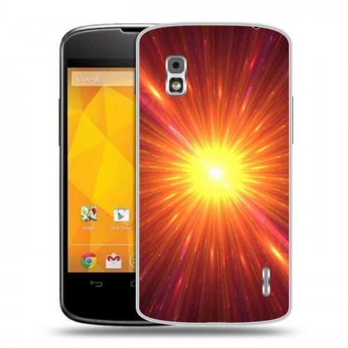 Дизайнерский пластиковый чехол для LG Google Nexus 4 Солнце