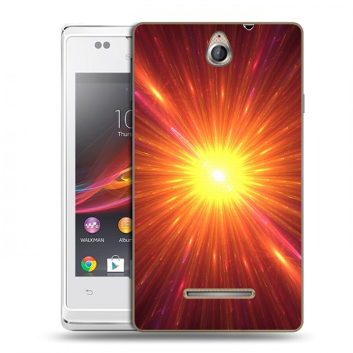 Дизайнерский пластиковый чехол для Sony Xperia E Солнце