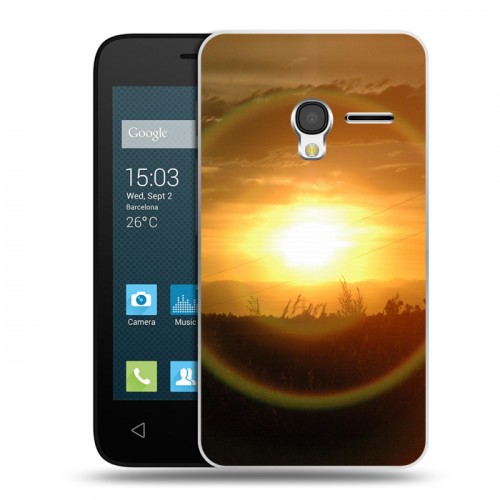Дизайнерский пластиковый чехол для Alcatel One Touch Pixi 3 (4.0) Солнце