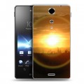 Дизайнерский пластиковый чехол для Sony Xperia TX Солнце