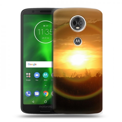 Дизайнерский пластиковый чехол для Motorola Moto E5 Plus Солнце