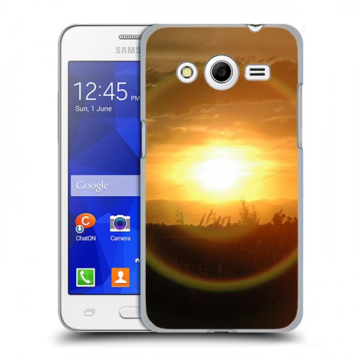 Дизайнерский пластиковый чехол для Samsung Galaxy Core 2 Солнце