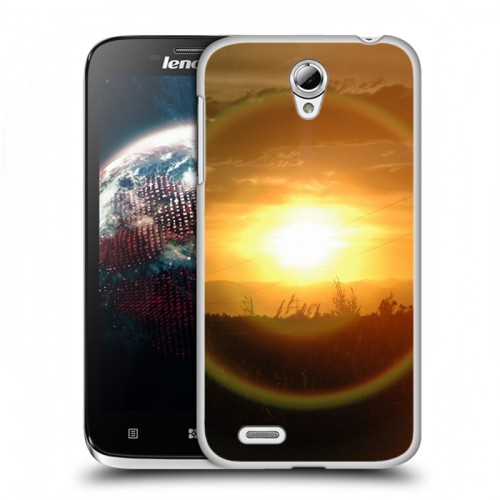 Дизайнерский пластиковый чехол для Lenovo A859 Ideaphone Солнце