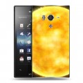 Дизайнерский пластиковый чехол для Sony Xperia acro S Солнце