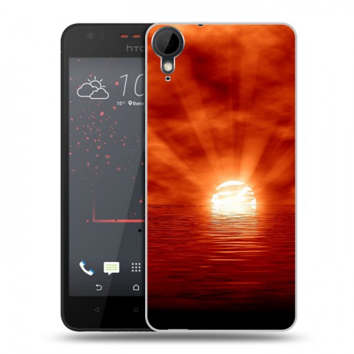 Дизайнерский пластиковый чехол для HTC Desire 825 Солнце
