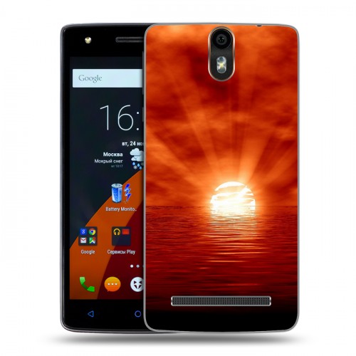 Дизайнерский силиконовый чехол для Wileyfox Storm Солнце