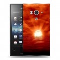 Дизайнерский пластиковый чехол для Sony Xperia acro S Солнце