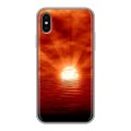 Дизайнерский силиконовый чехол для Iphone x10 Солнце