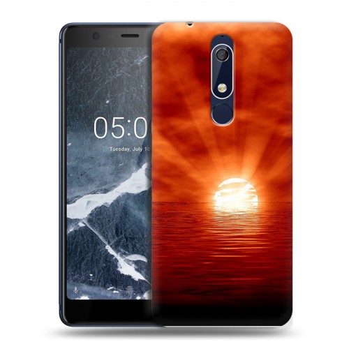 Дизайнерский пластиковый чехол для Nokia 5.1 Солнце