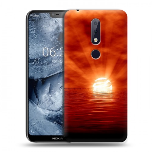 Дизайнерский пластиковый чехол для Nokia 6.1 Plus Солнце