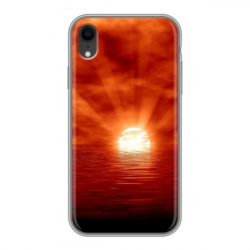 Дизайнерский пластиковый чехол для Iphone Xr Солнце