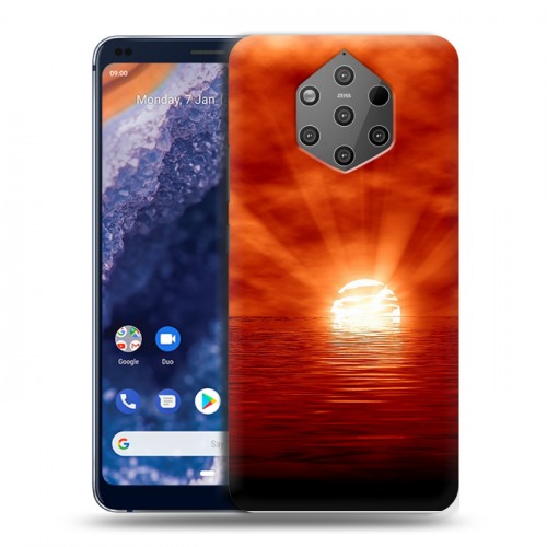 Дизайнерский силиконовый чехол для Nokia 9 PureView Солнце