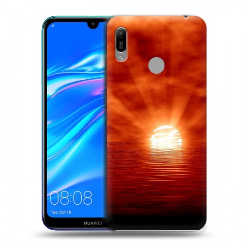 Дизайнерский пластиковый чехол для Huawei Y6 (2019) Солнце