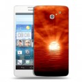 Дизайнерский пластиковый чехол для Huawei Ascend D2 Солнце