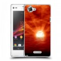 Дизайнерский пластиковый чехол для Sony Xperia L Солнце