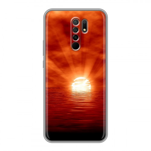 Дизайнерский силиконовый чехол для Xiaomi RedMi 9 Солнце