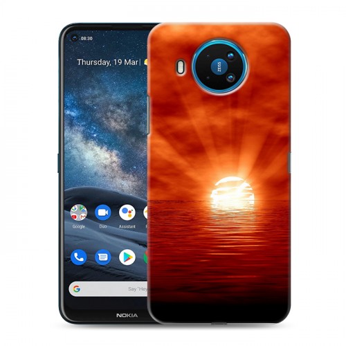 Дизайнерский силиконовый чехол для Nokia 8.3 Солнце