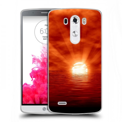 Дизайнерский пластиковый чехол для LG G3 (Dual-LTE) Солнце