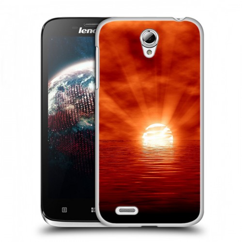 Дизайнерский пластиковый чехол для Lenovo A859 Ideaphone Солнце