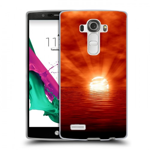Дизайнерский пластиковый чехол для LG G4 Солнце