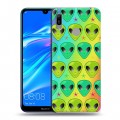 Дизайнерский пластиковый чехол для Huawei Y6 (2019) Яркие инопланетяне