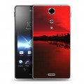 Дизайнерский пластиковый чехол для Sony Xperia TX Солнце