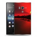 Дизайнерский пластиковый чехол для Sony Xperia acro S Солнце