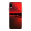 Дизайнерский силиконовый чехол для Iphone x10 Солнце