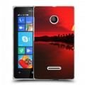 Дизайнерский пластиковый чехол для Microsoft Lumia 435 Солнце