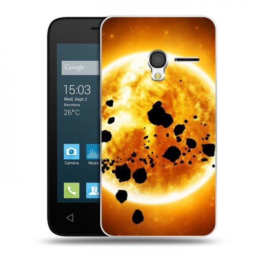 Дизайнерский пластиковый чехол для Alcatel One Touch Pixi 3 (4.0) Солнце