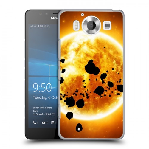 Дизайнерский пластиковый чехол для Microsoft Lumia 950 Солнце